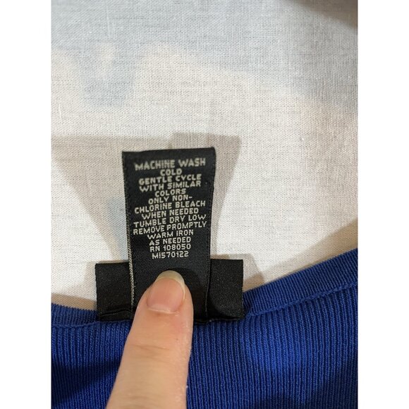 Lane Bryant Women's Blue 18/20 Rayon Crew Neck Tank - Picture 3 of 6